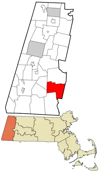 Location in Berkshire County and the state of Massachusetts.