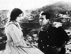 Bessie Love and Douglas Fairbanks in a scene from the film