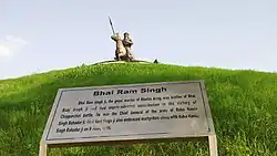Bhai Ram Singh statue on Fatehburj
