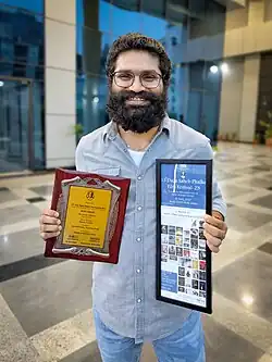 Bheems Ceciroleo with Dada Saheb Phalke Film Festival Award for 'Best Music' for Balagam.