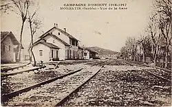 The Station building, and approaches during the First World War.