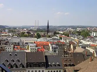 Gera: Untermhaus district, St. Mary's Church and White Elster river