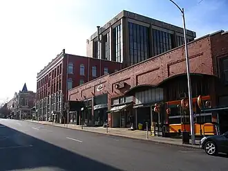Downtown street in Fayetteville