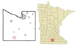 Location of Amboy, Minnesota