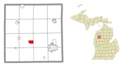 Location within Wexford County