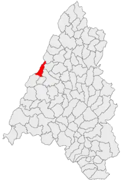 Commune location in Bihor County