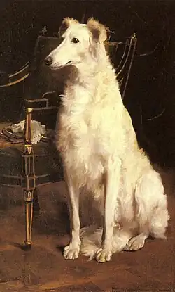 Borzo by a Chair (St George Hare, 19th century)