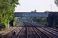 Bridge over the railway at Walton Well Road.