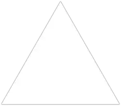 A white triangle