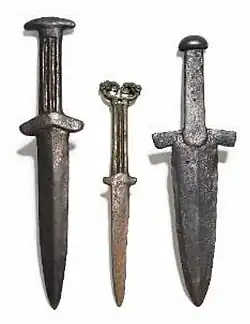 Bronze daggers of Chandmani-Sagil, Western Mongolia.[11]