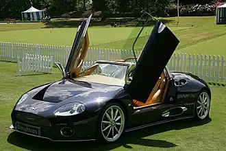 Spyker C8 Spyder scissor doors.