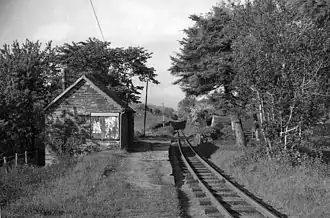 Brynglas station, looking east. 2 June 1962.