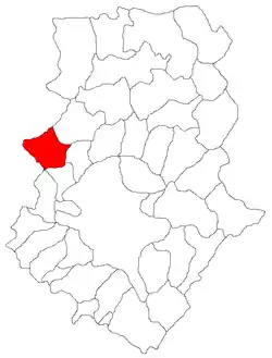 Location in Ilfov County