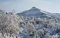 Mount Butin in winter, showing the snowy landscape