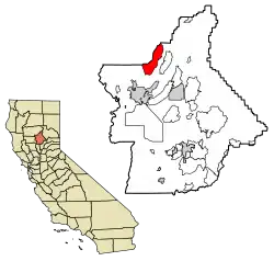 Location of Cohasset in Butte County, California.