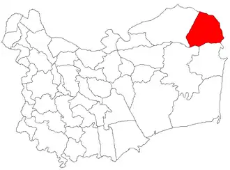 Location in Tulcea County