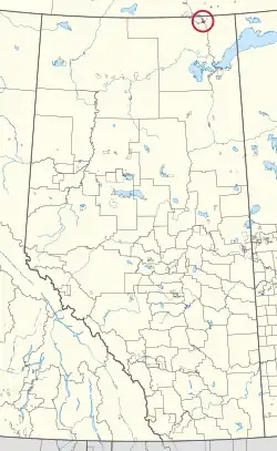 Location in Alberta