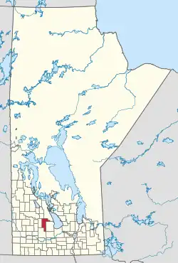 Location of the Municipality of Glenella-Lansdowne in Manitoba