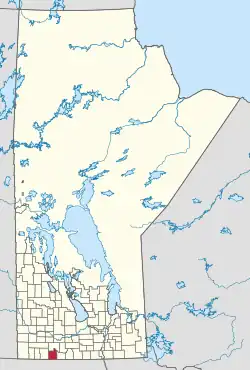 Location of the Municipality of Killarney-Turtle Mountain in Manitoba