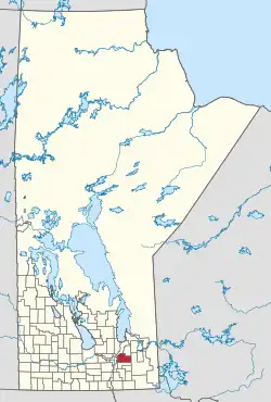 Location of the RM of Springfield in Manitoba
