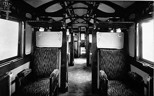 Interior of a first class compartment