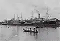 KPM ship at the dock of the Martapura River in Banjarmasin