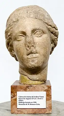 Venus head, found at Italica, Italica Archeological Museum