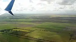 Aerial view of Cacocum on approach to Frank País Airport