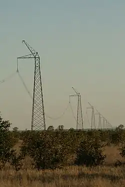 The southern line crossing through the Kruger National Park