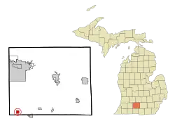 Location of Athens in Calhoun County, Michigan