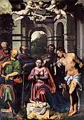 Callisto Piazza, Nativity of Jesus, oil on canvas, 1538