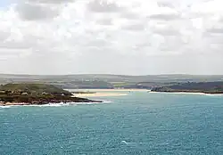 The Camel estuary with Trebetherick Point in the foreground
