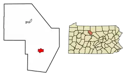 Location of Driftwood in Cameron County, Pennsylvania.