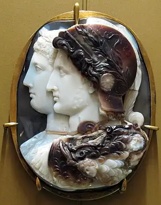 The Gonzaga Cameo in the Hermitage Museum, St. Petersburg; the gem measures 15,7 x 11,8 cm