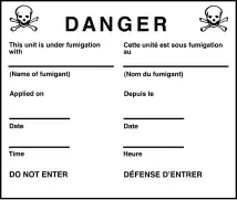 Fumigation sign