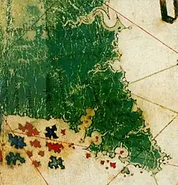 Image 15A depiction of what might be Florida from the 1502 Cantino map (from History of Florida)