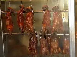 Roast duck, an important part of Cantonese cuisine