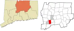 Newington's location within the Capitol Planning Region and the state of Connecticut