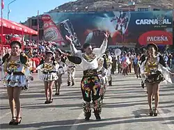 Caporales dancers at the 2010 Carnaval de Oruro