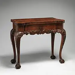Card table, British, circa 1735