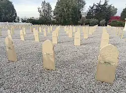 Muslim graves of the French Military Cemetery of Kenitra, where are buried some of the soldiers who fought the US landing.