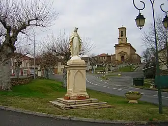 The church and monument in Cassagnabère-Tournas