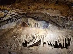 Stalactites within Cave of the Mounds