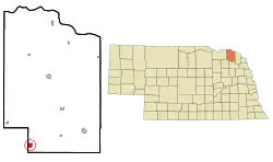 Location of Randolph, Nebraska