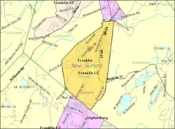 Census Bureau map of Franklin, New Jersey