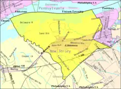 Census Bureau map of Greenwich Township, Gloucester County, New Jersey