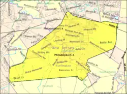 Census Bureau map of Lumberton, New Jersey