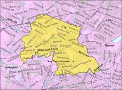 Census Bureau map of Union Township, Union County, New Jersey