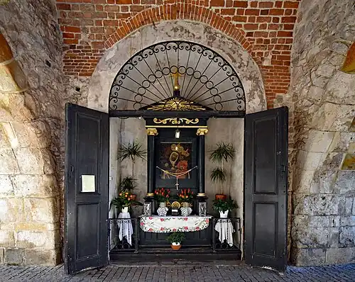 A chapel inside St. Florian's Gate