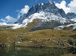 Chaukhi mountain in Khevi, Georgia